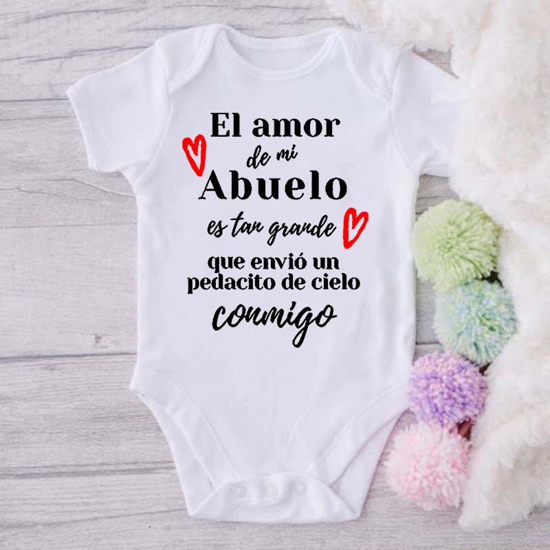 Baby Clothing Gender Neutral - El Amor De Mi Abuelo Es