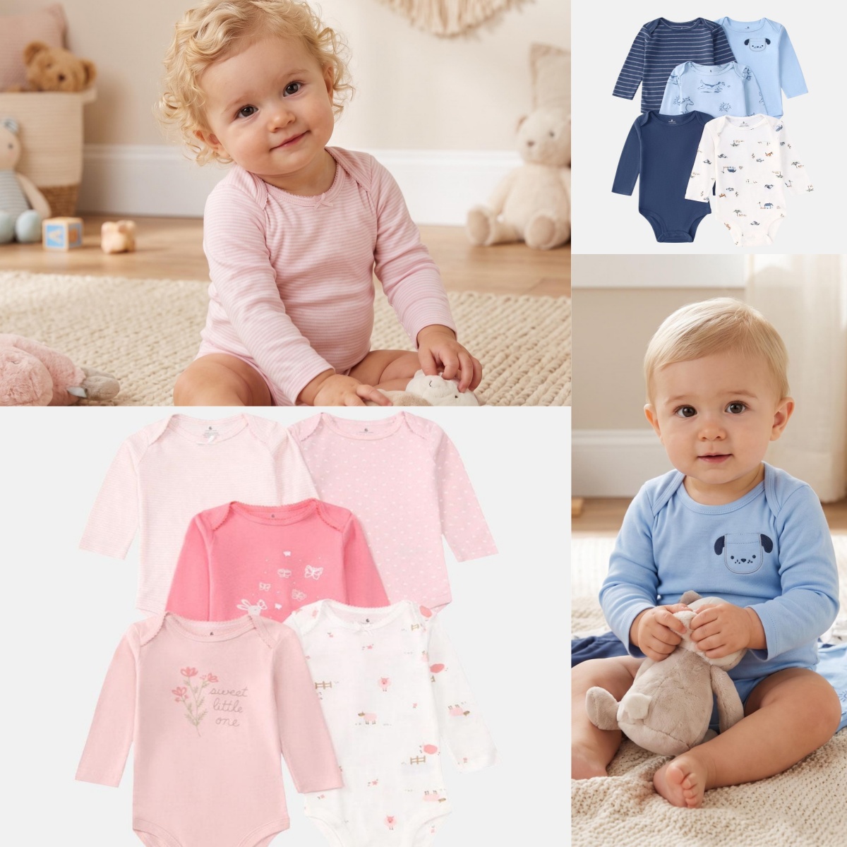 Baby Clothing Gender Neutral - 5 PCS Baju Bayi Laki-laki Perempuan