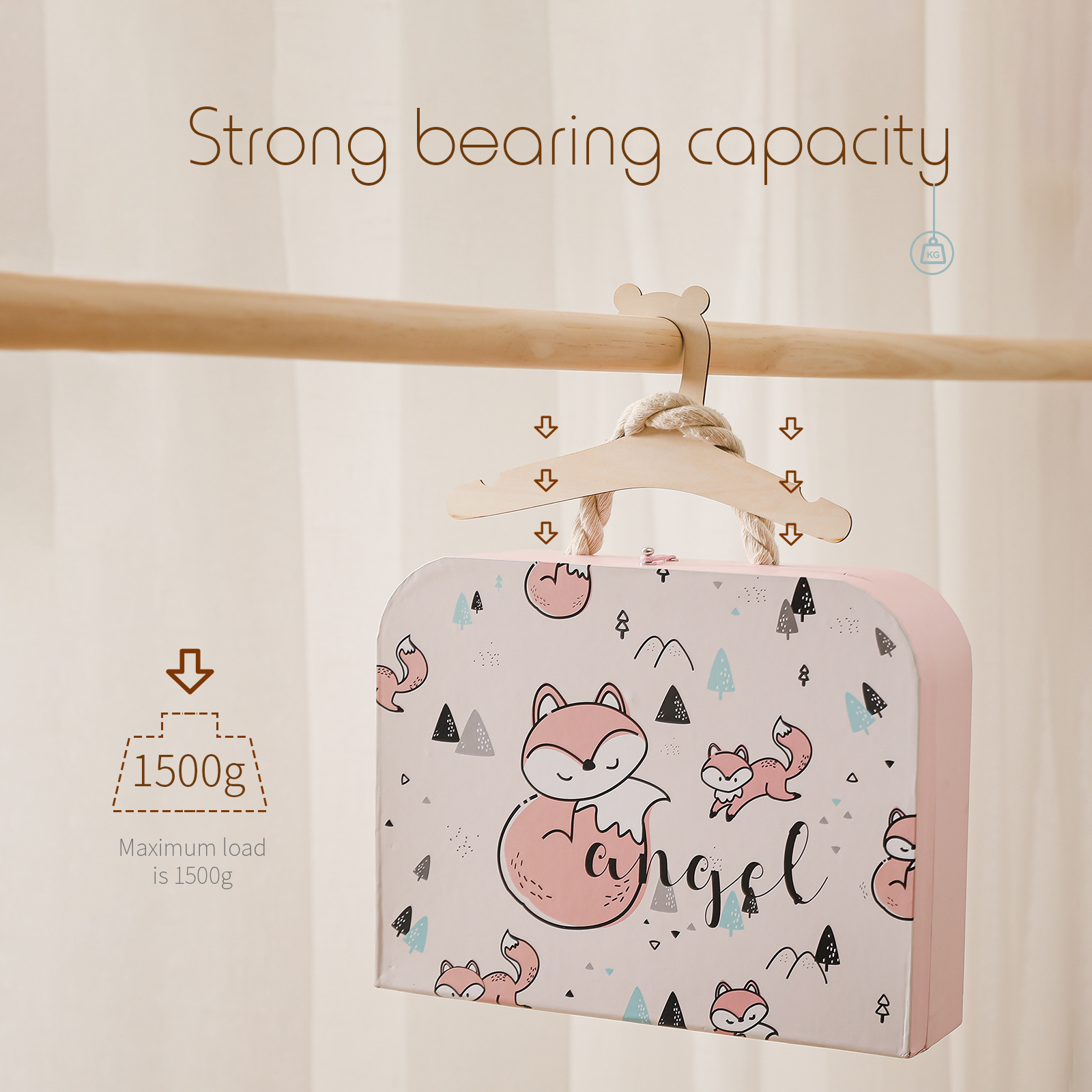 5/10 Buah Gantungan Bayi Kayu  - Baby Clothing Hanging Rack ulasan dan harga
